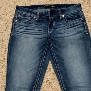 Express Stella Low Rise Barely boot cut jeans